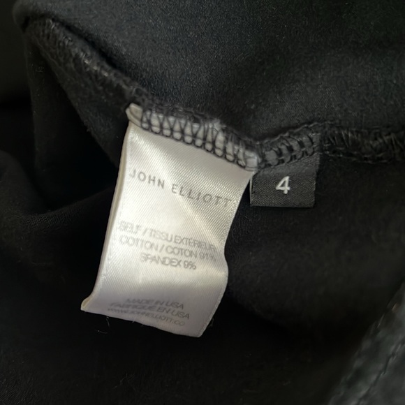 JOHN ELLIOTT Black Shortsleeve Top 4 - Picture 5 of 5